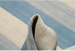 Tappeto Kilim Moderno Geometrico Azzurro Beige 265x359 Cm