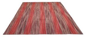 Tappeto Kilim Moderno Geometrico Rosso Bordeaux 257x304 Cm