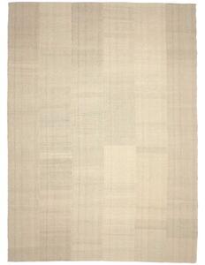 Tappeto Kilim Moderno Patchwork Beige Avorio 249x343 Cm