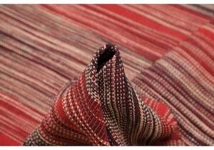 Tappeto Kilim Moderno Geometrico Rosso Bordeaux 257x304 Cm