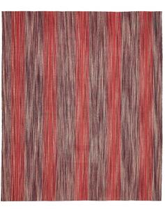 Tappeto Kilim Moderno Geometrico Rosso Bordeaux 257x304 Cm