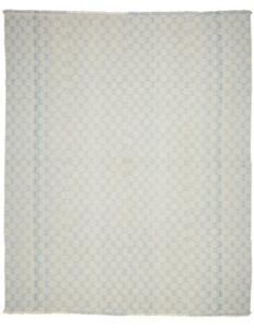 Tappeto Kilim Moderno Uni Geometrico Beige Azzurro 289x350 Cm