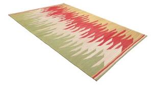 Tappeto Kilim Moderno Astratto Rosso Verde 184x274 Cm