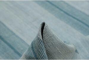Tappeto Kilim Moderno Geometrico Celeste Azzurro 255x302 Cm