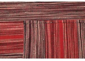 Tappeto Kilim Moderno Geometrico Rosso Bordeaux 257x304 Cm