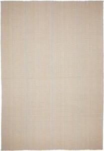 Tappeto Kilim Moderno Uni Geometrico Beige Azzurro Chiaro 267x383 Cm