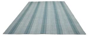 Tappeto Kilim Moderno Geometrico Celeste Azzurro 255x302 Cm