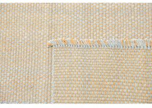 Tappeto Kilim Moderno Uni Geometrico Beige Azzurro Chiaro 267x383 Cm