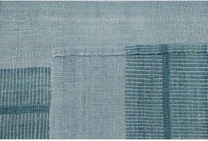 Tappeto Kilim Moderno Geometrico Celeste Azzurro 255x302 Cm