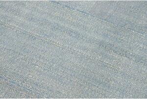 Tappeto Kilim Moderno Patchwork Celeste Avorio 190x306 Cm