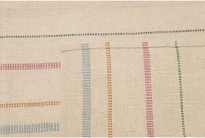 Tappeto Kilim Moderno Geometrico Avorio Multicolore 203x298 Cm
