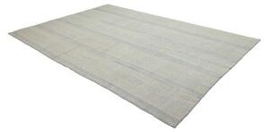 Tappeto Kilim Moderno Geometrico Avorio Celeste 222x330 Cm
