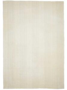Tappeto Kilim Moderno Tinta Unita Avorio Grigio Chiaro 249x357 Cm
