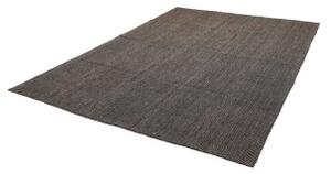 Tappeto Kilim Moderno Geometrico Nero Antracite 217x292 Cm