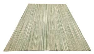 Tappeto Kilim Moderno Geometrico Verde Avorio 179x280 Cm