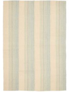 Tappeto Kilim Moderno Geometrico Beige Azzurro Chiaro 169x239 Cm