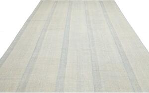 Tappeto Kilim Moderno Geometrico Avorio Celeste 222x330 Cm