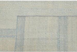 Tappeto Kilim Moderno Geometrico Avorio Celeste 222x330 Cm