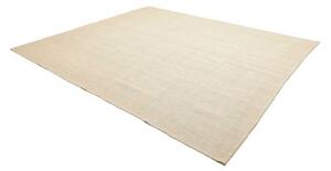 Tappeto Kilim Moderno Tinta Unita Avorio Beige 258x304 Cm