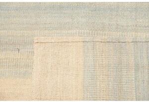 Tappeto Kilim Moderno Geometrico Beige Azzurro Chiaro 169x239 Cm