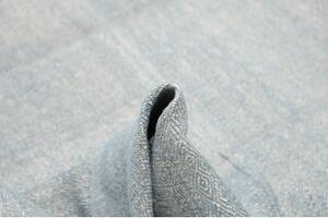 Tappeto Kilim Moderno Geometrico Celeste Avorio 203x302 Cm