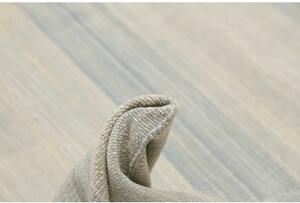 Tappeto Kilim Moderno Geometrico Avorio Azzurro Chiaro 220x327 Cm