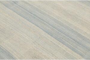 Tappeto Kilim Moderno Geometrico Avorio Azzurro Chiaro 220x327 Cm