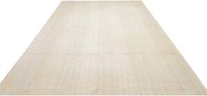 Tappeto Kilim Moderno Tinta Unita Avorio Grigio Chiaro 249x357 Cm