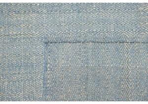 Tappeto Kilim Moderno Patchwork Celeste Avorio 190x306 Cm