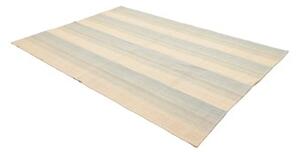 Tappeto Kilim Moderno Geometrico Beige Azzurro Chiaro 169x239 Cm
