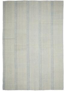 Tappeto Kilim Moderno Geometrico Avorio Celeste 222x330 Cm