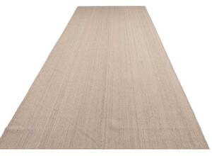 Tappeto Kilim Moderno Tinta Unita Beige Avorio Corsia 177x535 Cm