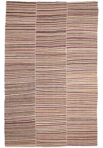 Tappeto Kilim Vintage Patchwork Marrone Beige 216x347 Cm