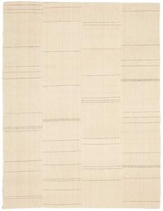 Tappeto Kilim Moderno Geometrico Avorio Grigio Scuro 167x225 Cm