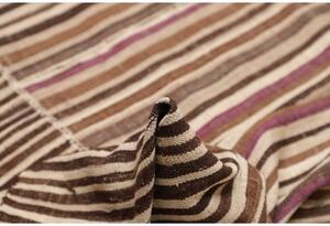 Tappeto Kilim Vintage Patchwork Marrone Beige 216x347 Cm