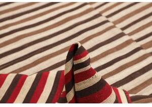 Tappeto Kilim Vintage Geometrico Beige Rosso 263x382 Cm