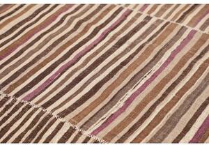 Tappeto Kilim Vintage Patchwork Marrone Beige 216x347 Cm