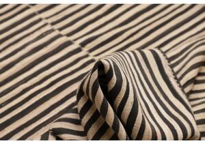 Tappeto Kilim Vintage Geometrico Marrone Scuro Avorio 221x418 Cm