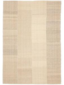 Tappeto Kilim Moderno Patchwork Beige Avorio 167x238 Cm