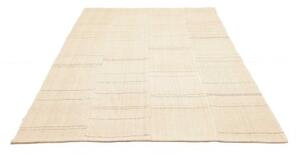 Tappeto Kilim Moderno Geometrico Avorio Grigio Scuro 167x225 Cm
