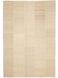 Tappeto Kilim Moderno Patchwork Beige Avorio 206x300 Cm