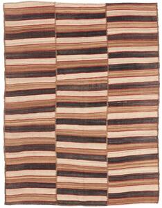 Tappeto Kilim Vintage Patchwork Beige Marrone 143x186 Cm