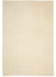 Tappeto Kilim Moderno Tinta Unita Avorio Avorio Chiaro 208x305 Cm