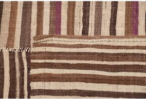 Tappeto Kilim Vintage Patchwork Marrone Beige 216x347 Cm