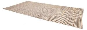 Tappeto Kilim Vintage Geometrico Marrone Beige 206x395 Cm