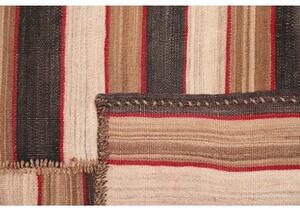 Tappeto Kilim Vintage Patchwork Beige Marrone 143x186 Cm