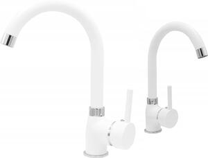 Granitan | BETA - Rubinetto da cucina - Orientabile a 360° - Bianco - Ottone - Carica in Vetroceramica