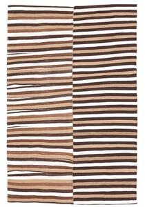 Tappeto Kilim Vintage Geometrico Marrone Avorio 130x210 Cm