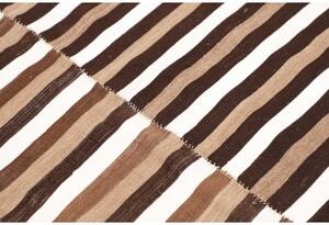 Tappeto Kilim Vintage Geometrico Marrone Avorio 130x210 Cm