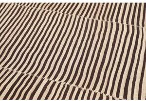 Tappeto Kilim Vintage Geometrico Marrone Avorio 208x411 Cm